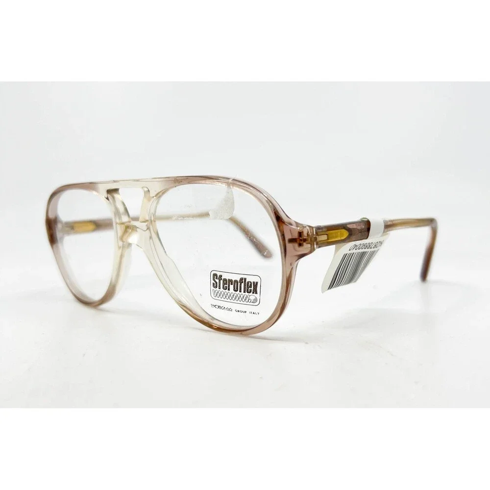 Sferoflex Eyeglass Frames Kids Pale Brown Aviator 50-16-135 31163